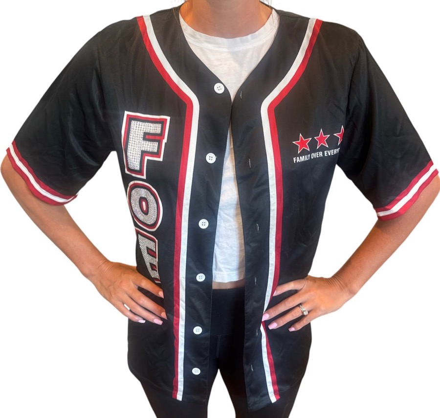 FOE Baseball Jersey — Rhinestones