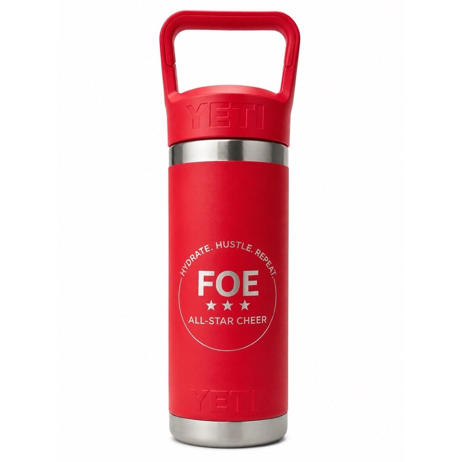 FOE YETI Rambler 18 oz — FOE All-Star Cheer logo