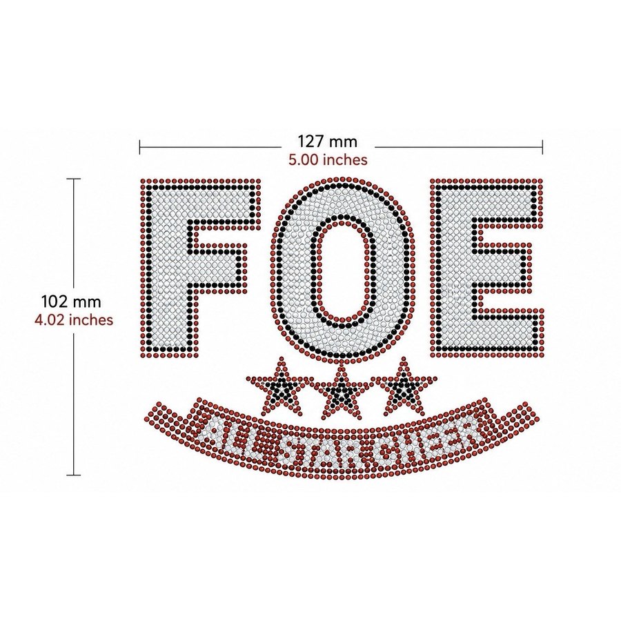 FOE Rhinestone Car Decal