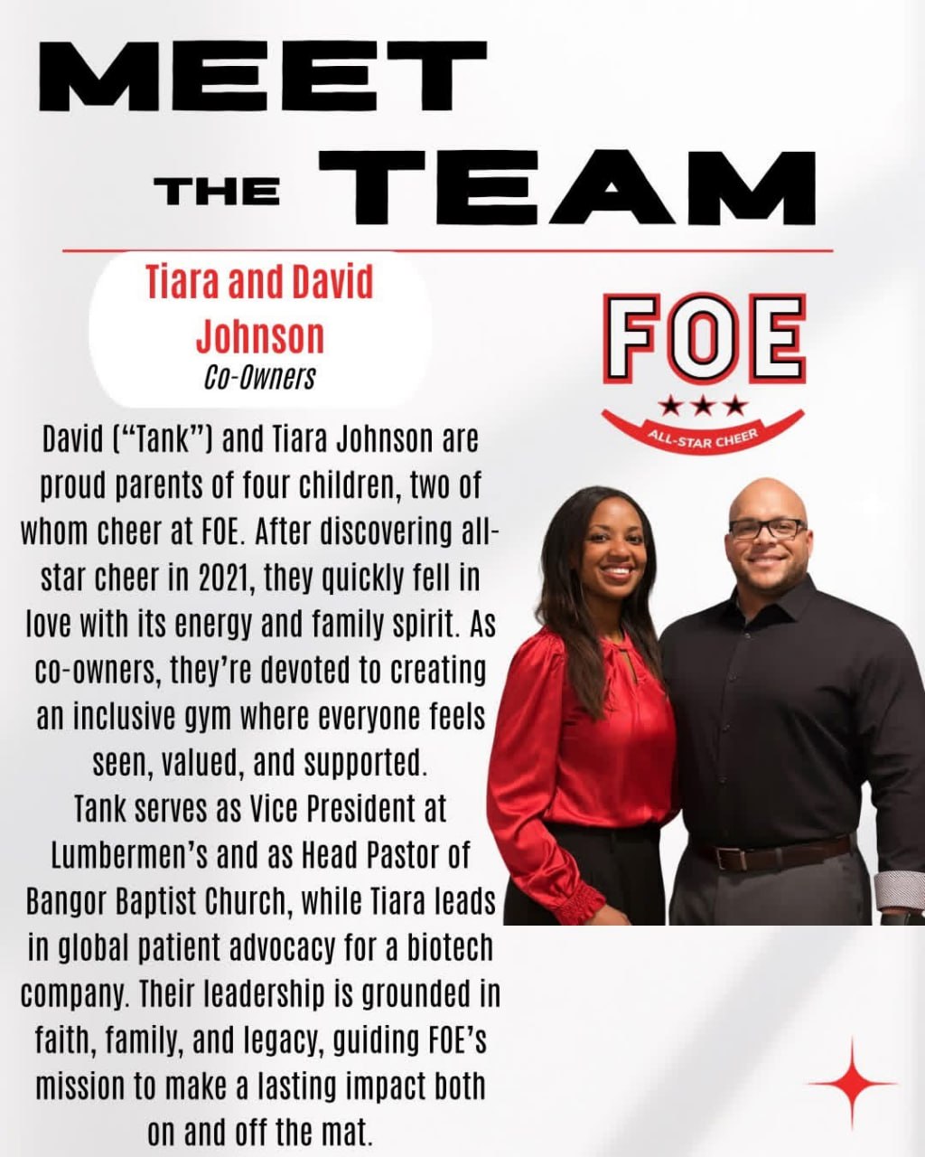 FOE co-owners Tiara and David "Tank" Johnson